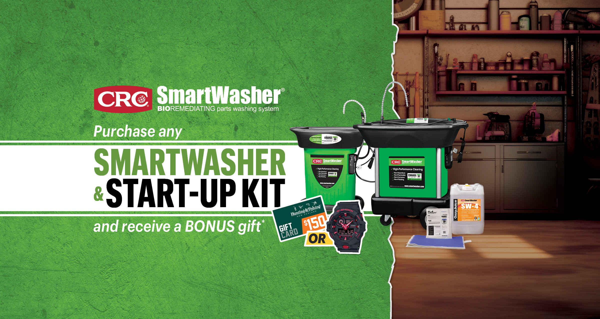 Purchase any SmartWasher and start-up kit and receive a bonus gift
